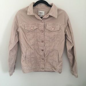 F21 pink corduroy jean jacket